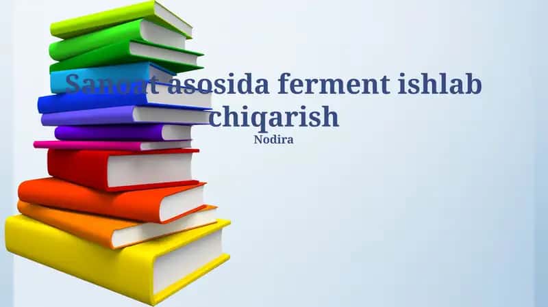 Sanoat asosida ferment ishlab chiqarish