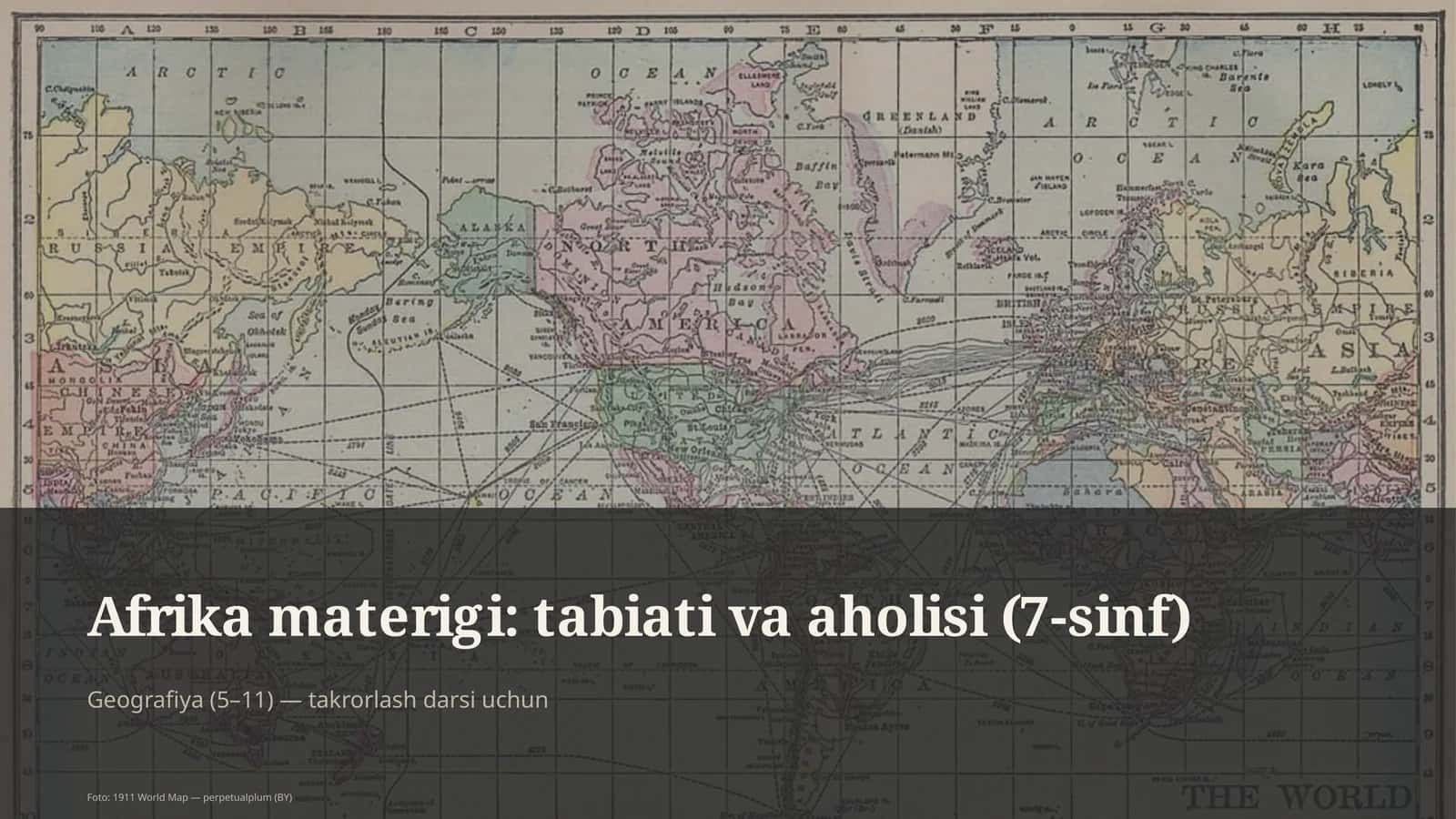 Afrika materigi: tabiati va aholisi (7-sinf)