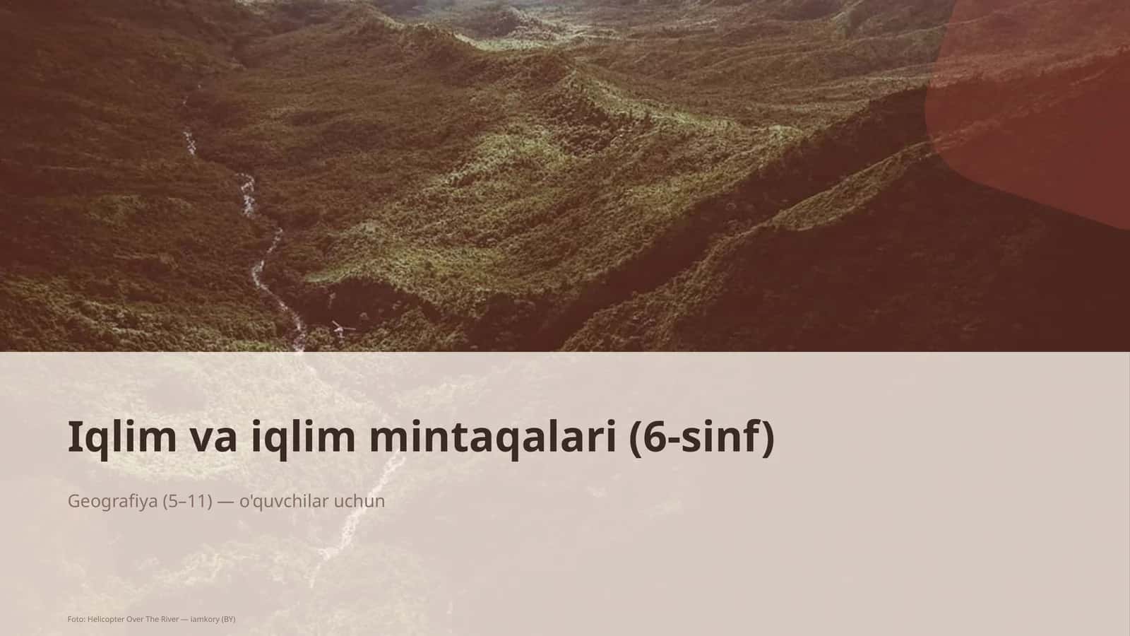 Iqlim va iqlim mintaqalari (6-sinf)
