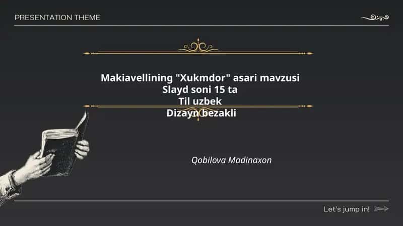 Makiavellining "Xukmdor" asari