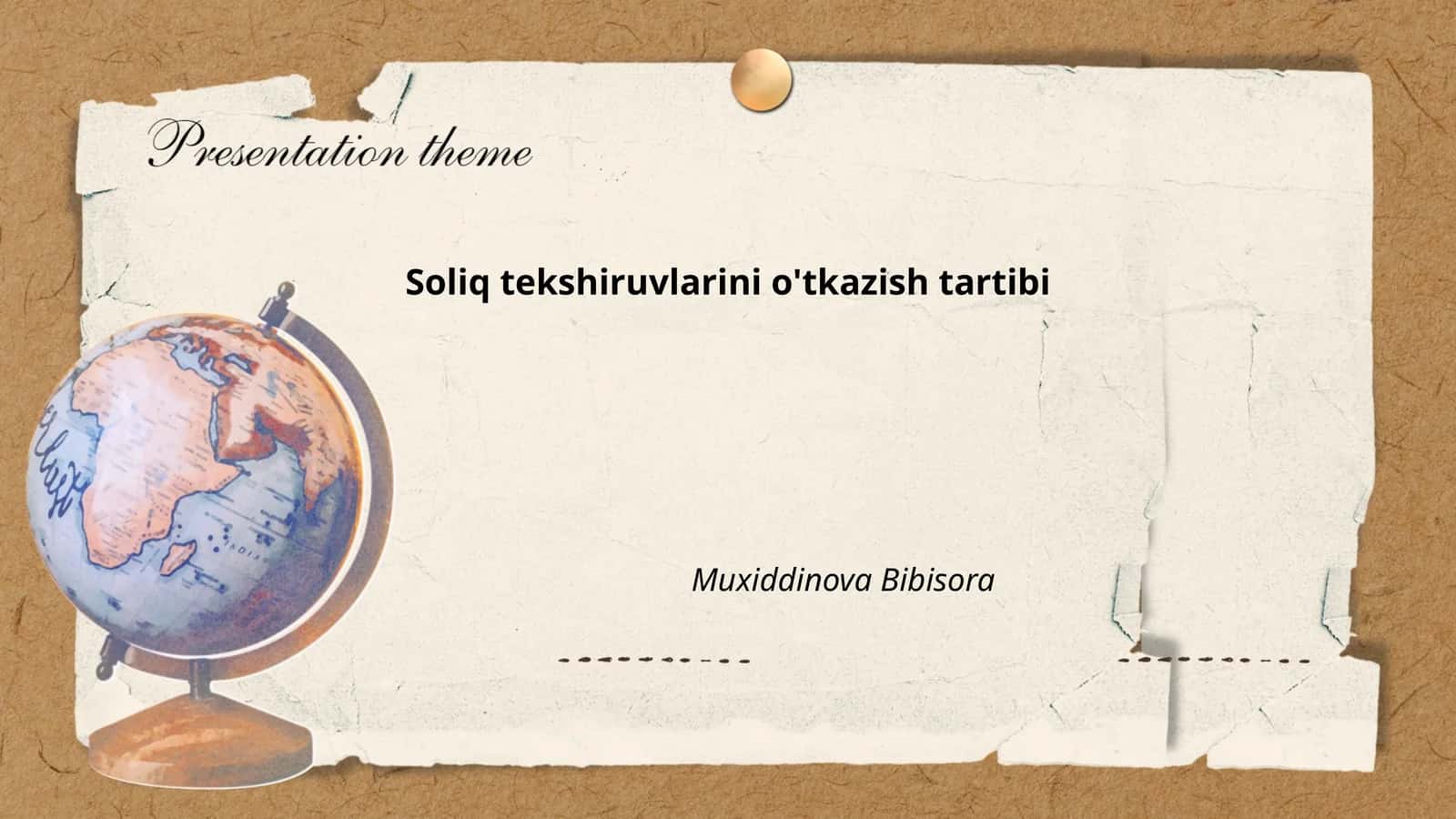 Soliq tekshiruvlarini o'tkazish tartibi