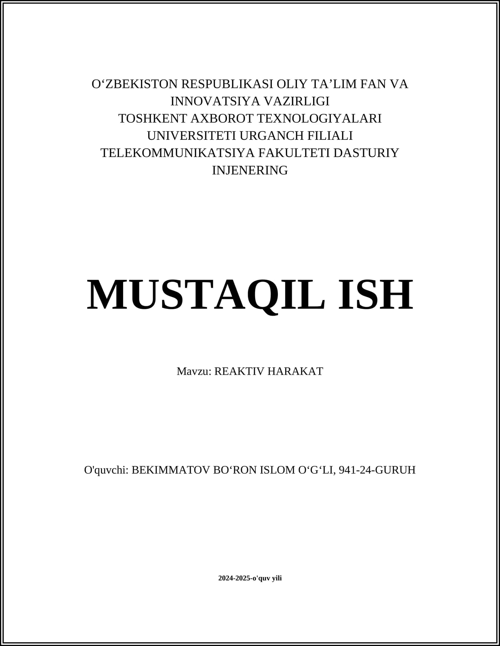 REAKTIV HARAKAT