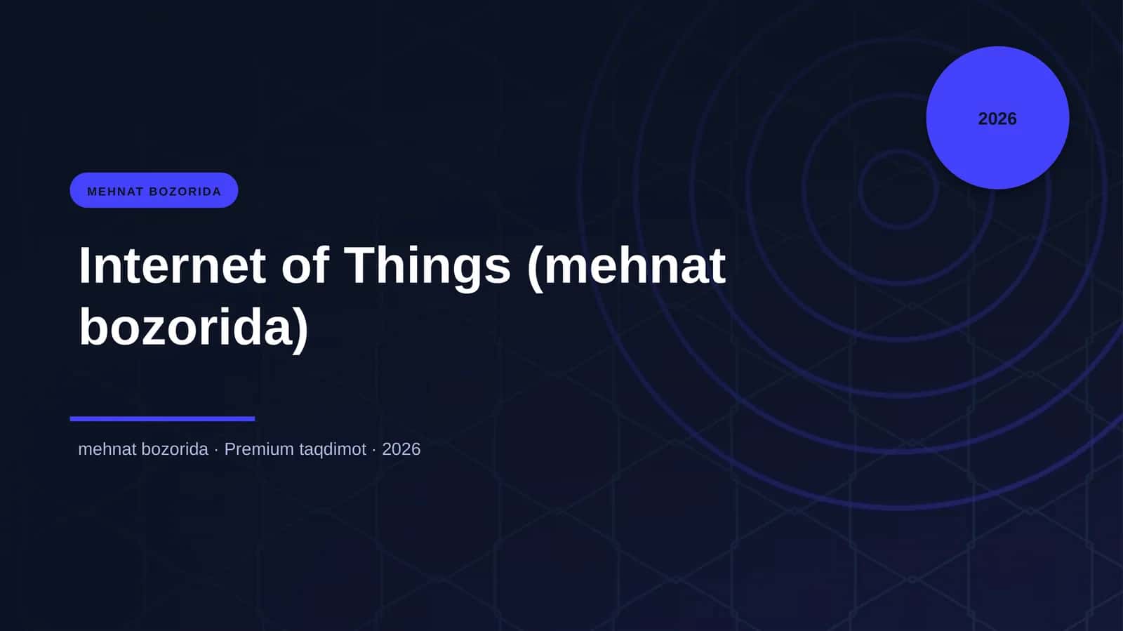 Internet of Things (mehnat bozorida)