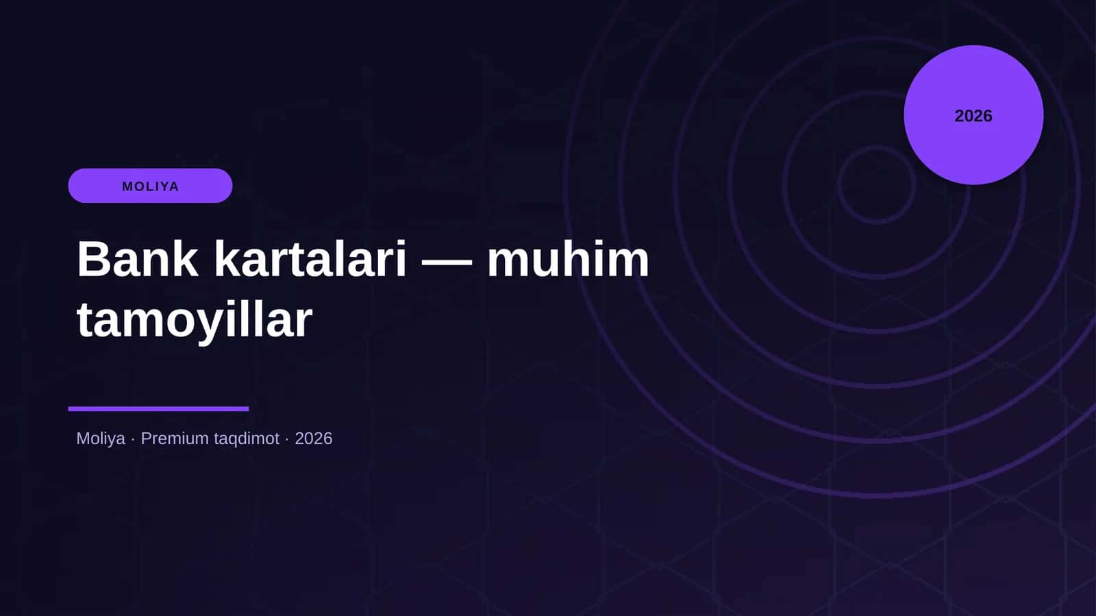 Bank kartalari — muhim tamoyillar