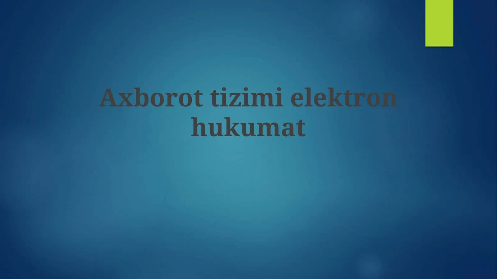 Elektron Hukumat Axborot Tizimi