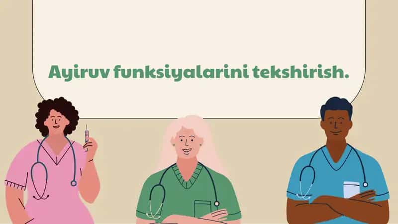 Ayiruv funksiyalarini tekshirish