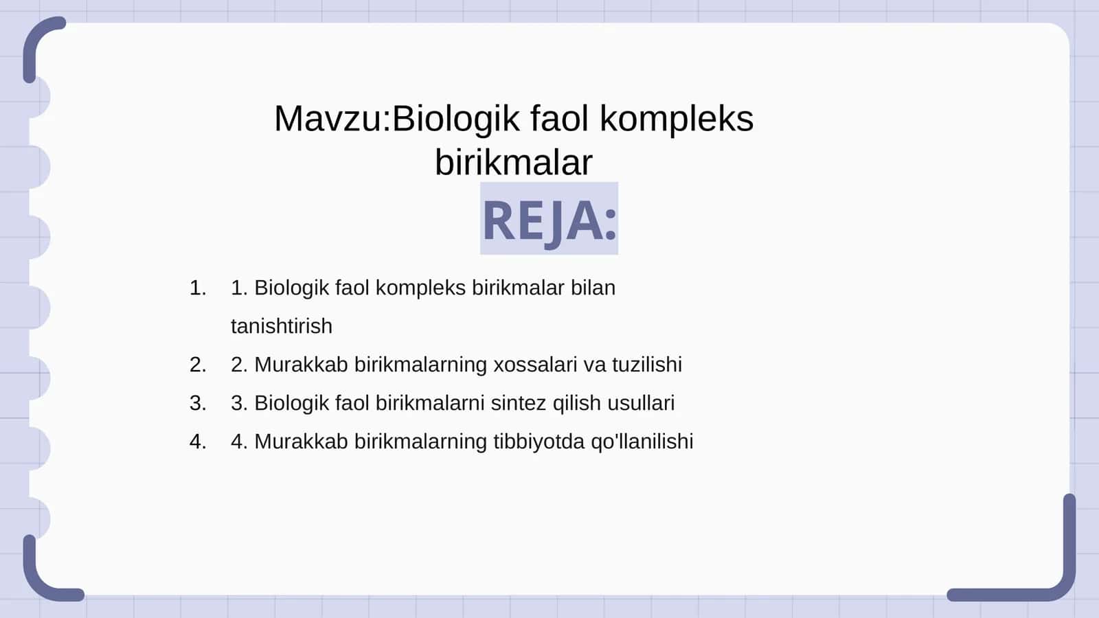 Biologik faol kompleks birikmalar