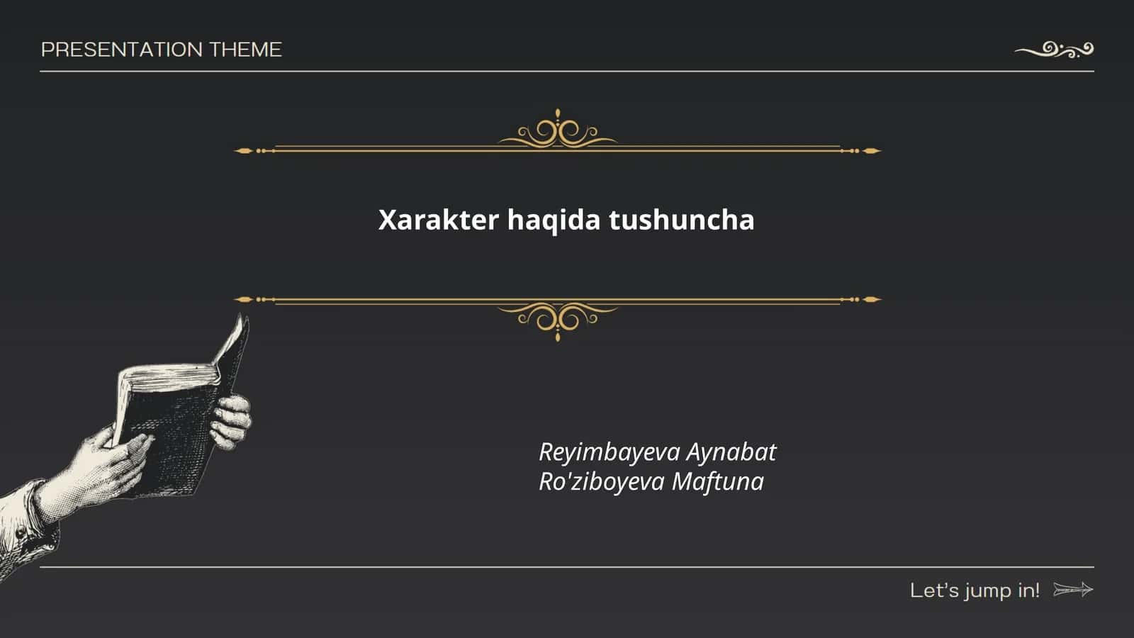 Xarakter haqida tushuncha