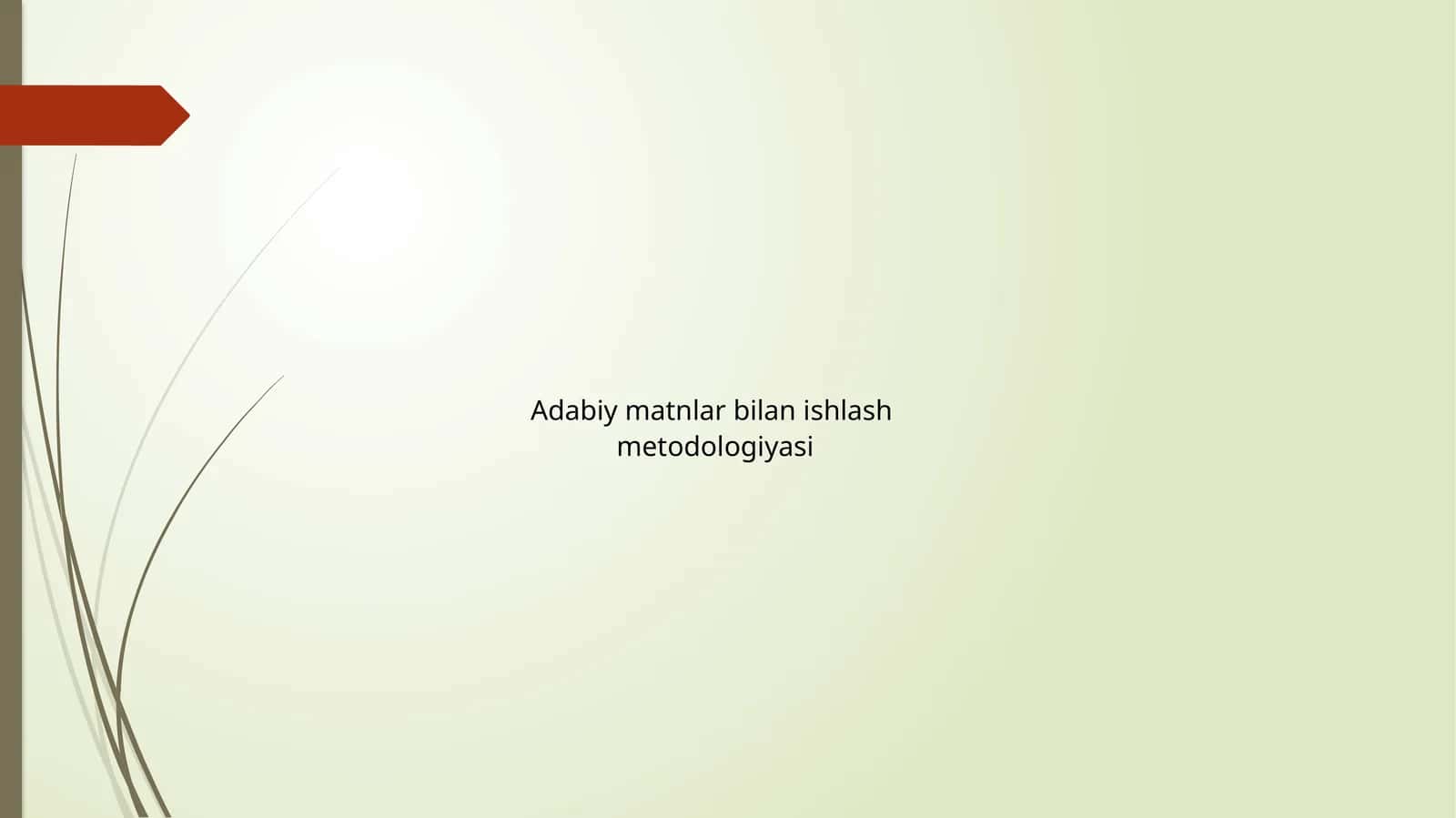 Adabiy matnlar bilan ishlash metodologiyasi