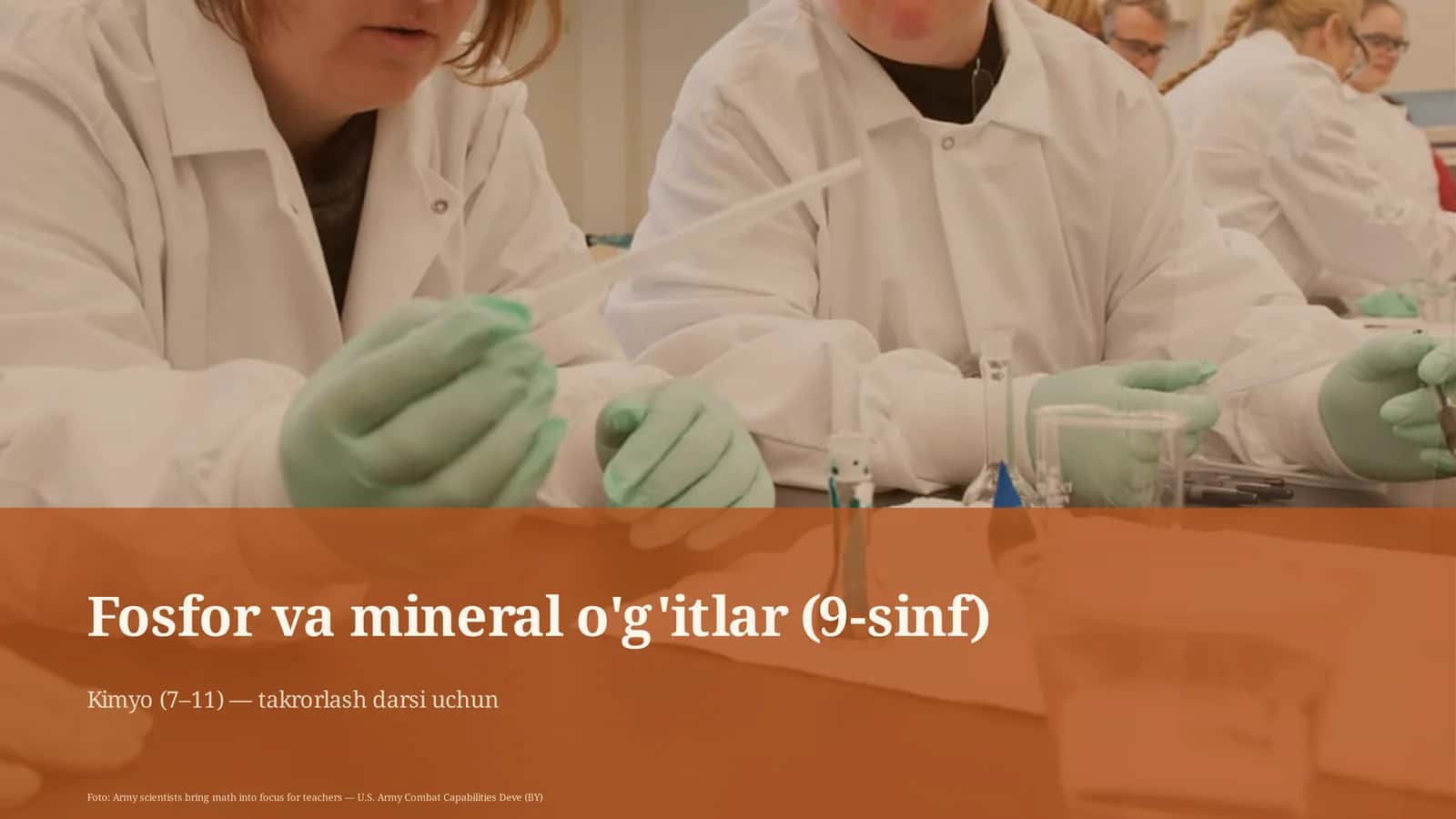 Fosfor va mineral o'g'itlar (9-sinf)