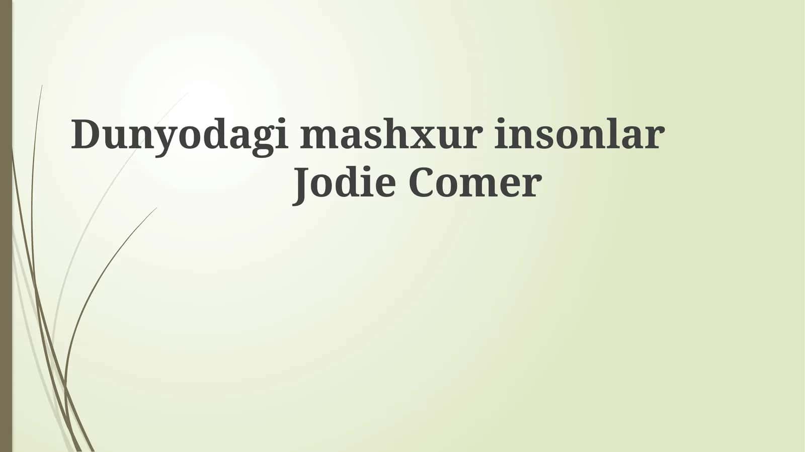 Dunyodagi mashhur insonlar Jodie Comer