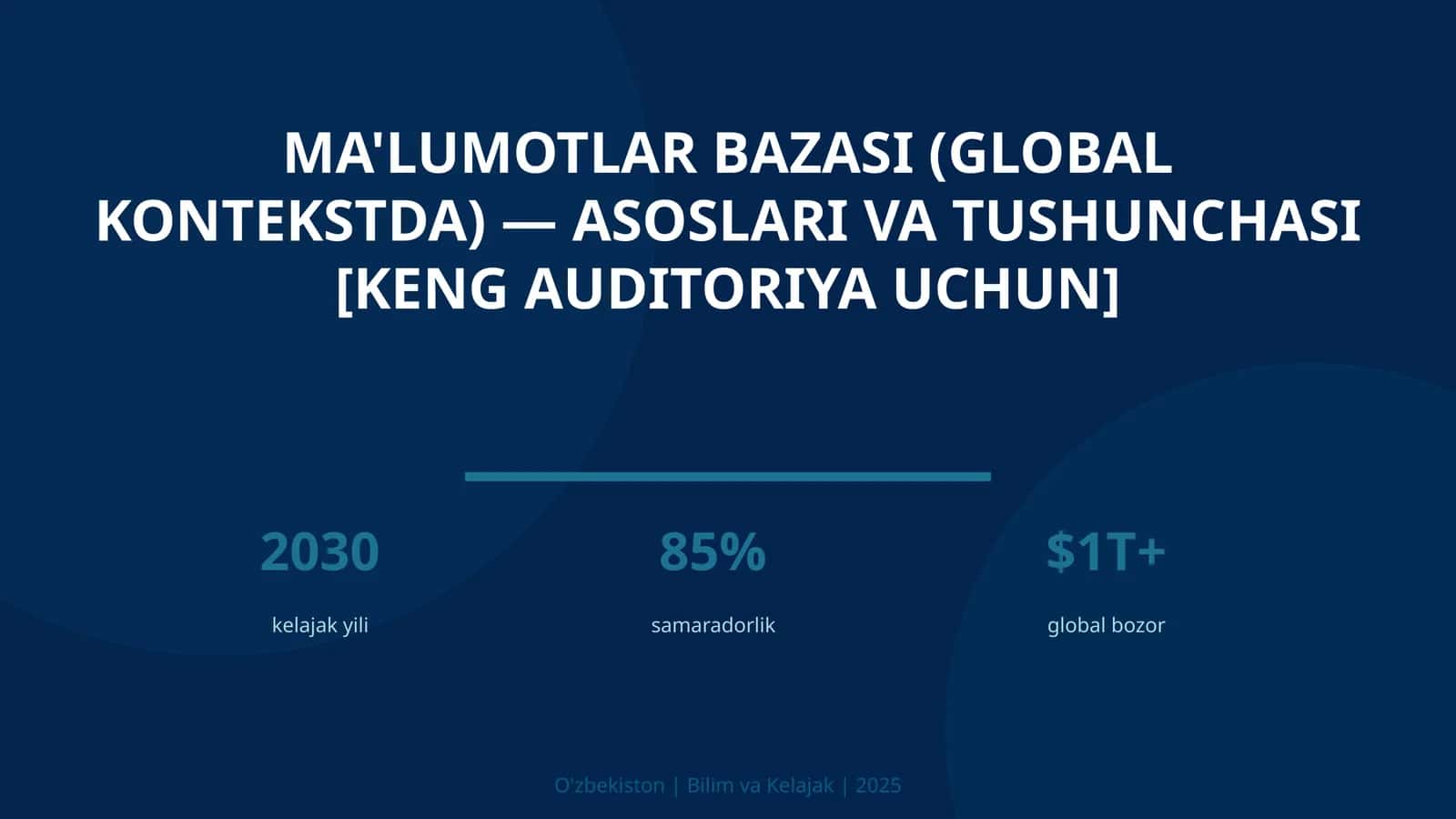 Ma'lumotlar bazasi (global kontekstda) — asoslari va tushunchasi [keng auditoriya uchun]