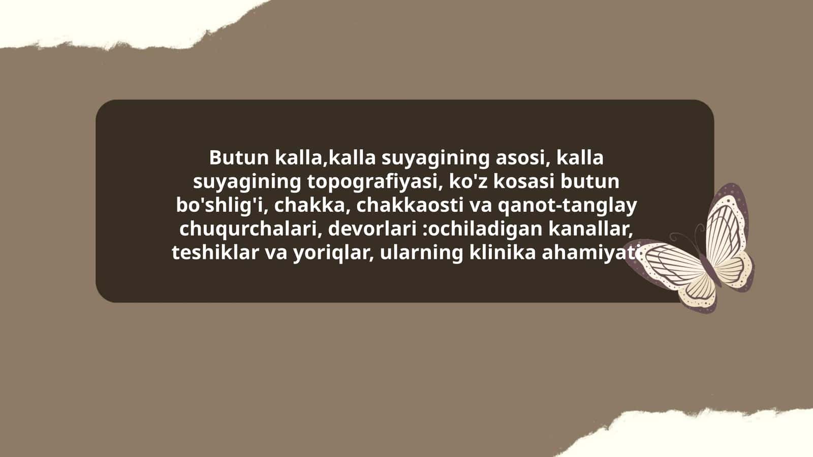 Kalla suyagining topografiyasi