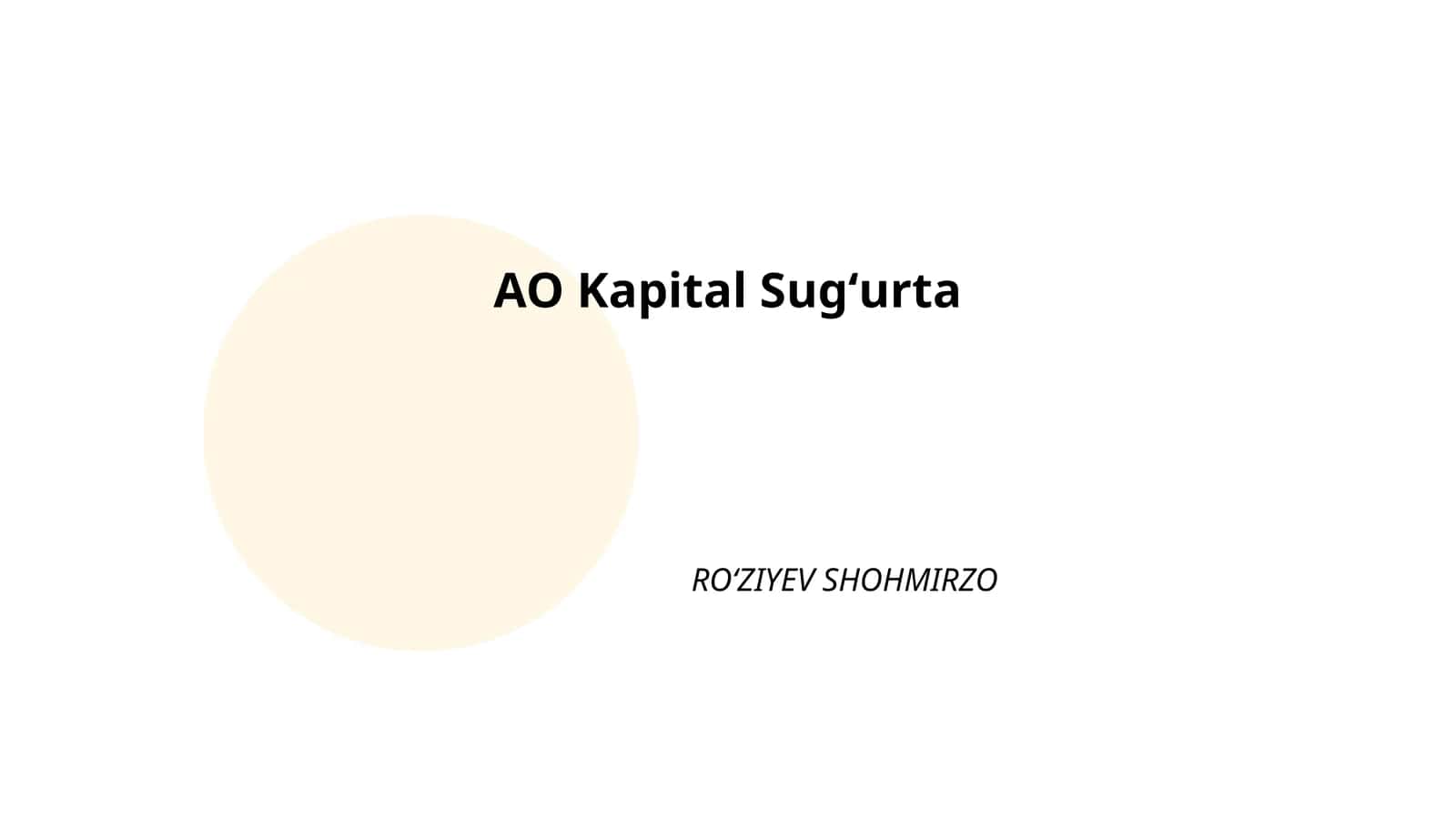 AO Kapital Sugʻurta