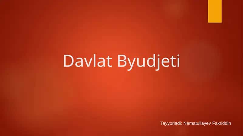 Davlat Byudjeti