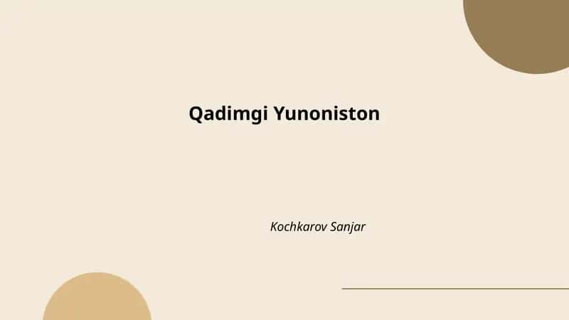Qadimgi Yunoniston
