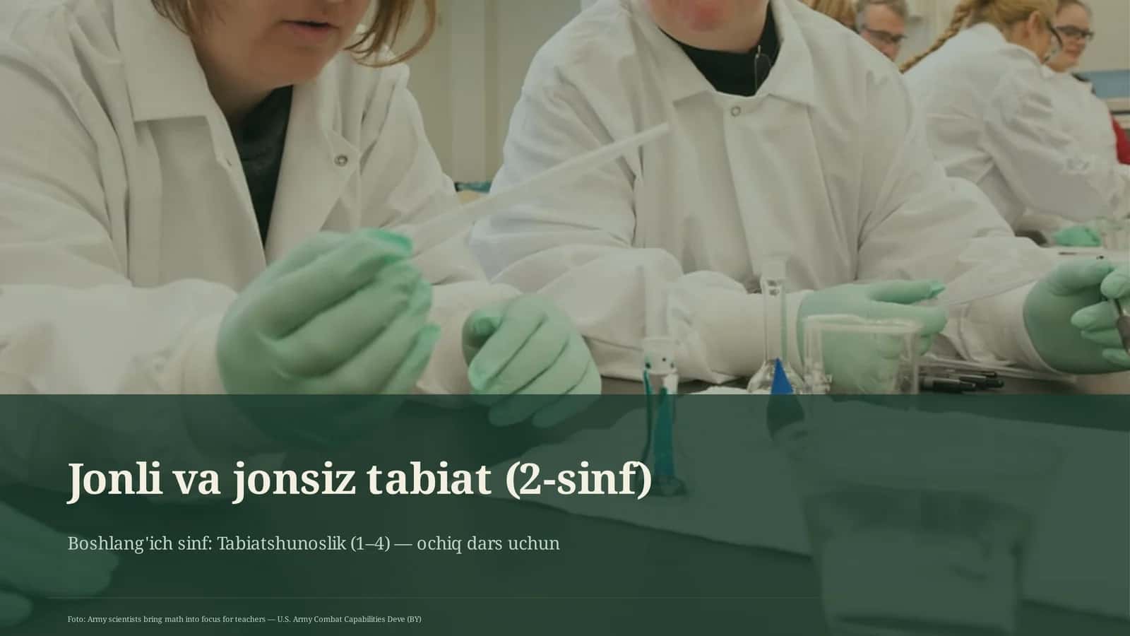 Jonli va jonsiz tabiat (2-sinf)