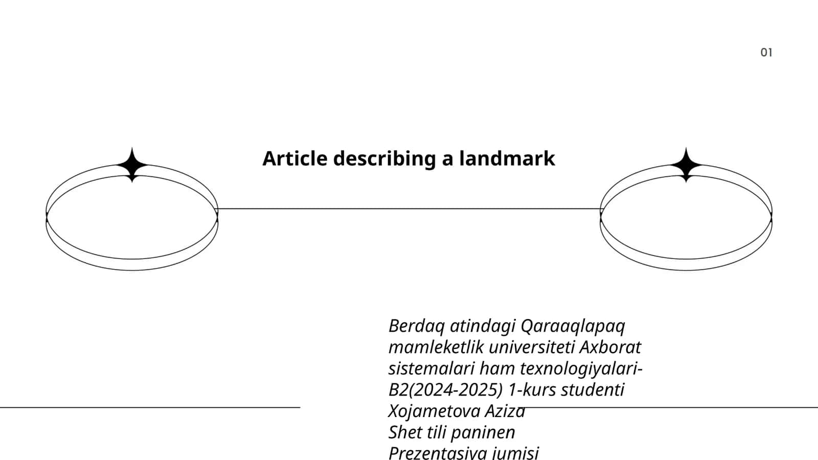 Berdaq atindagi Qaraaqlapaq mamleketlik universiteti Axborat sistemalari ham texnologiyalari- B2(2024-2025) 1-kurs studenti Xojametova Aziza