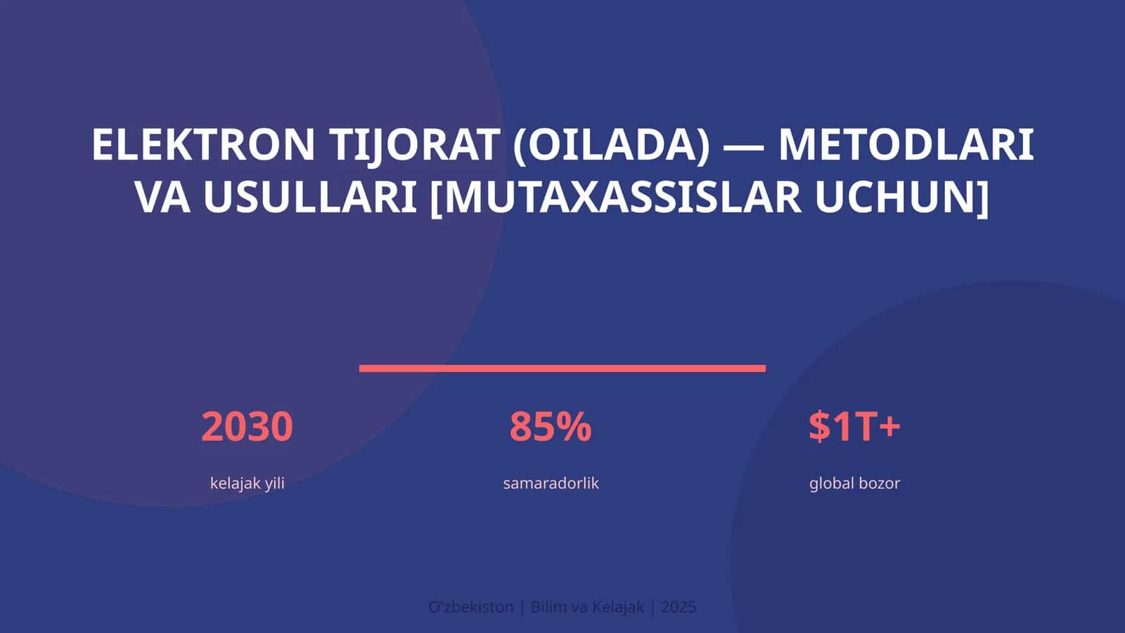 Elektron tijorat (oilada) — metodlari va usullari [mutaxassislar uchun]