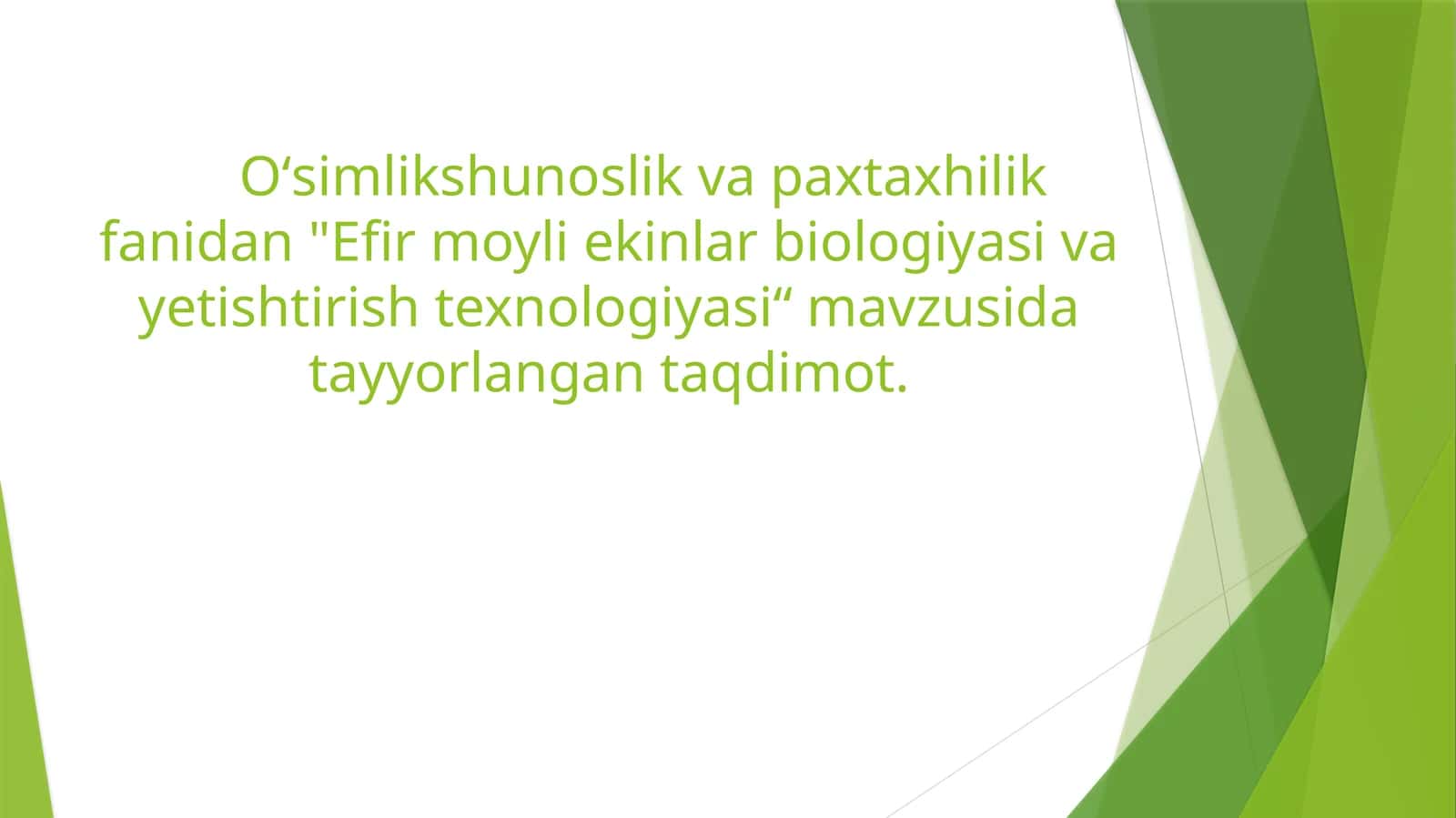 Efir moyliekinlarbiologiyasi va yetishtirish texnologiyasi