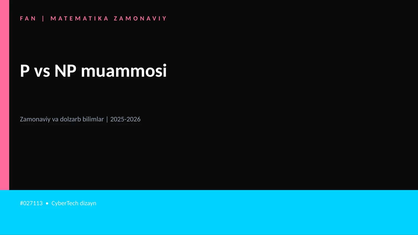 FAN | MATEMATIKA ZAMONAVIY