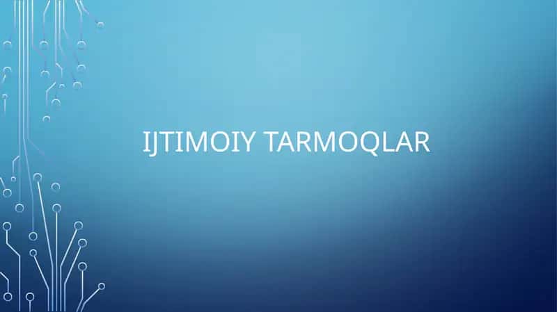 Ijtimoiy Tarmoqlar