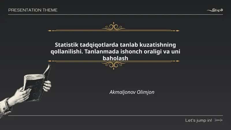 Statistik tadqiqotlarda tanlab kuzatishning qollanilishi