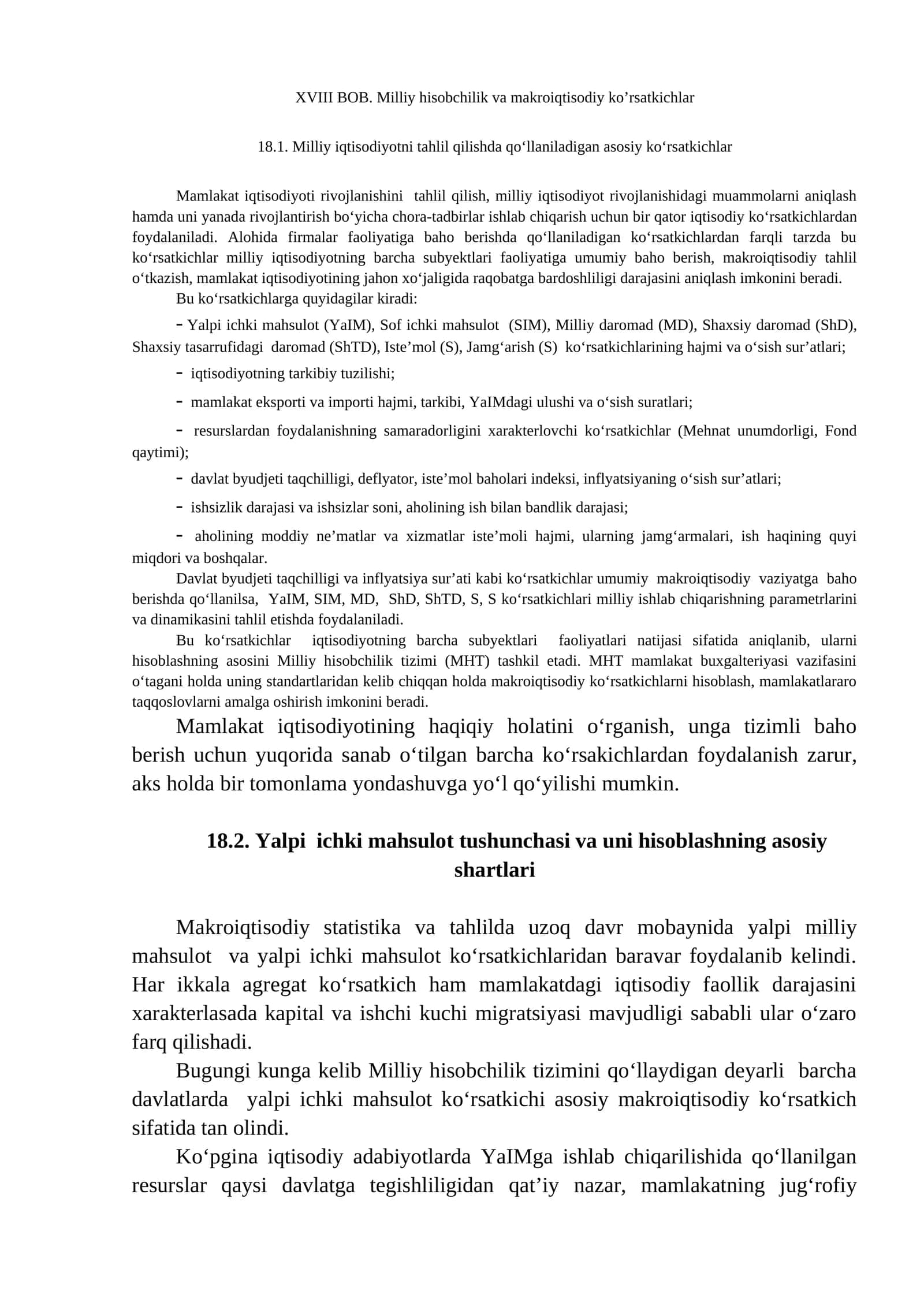 Milliy hisobchilik va makroiqtisodiy koʼrsatkichlar