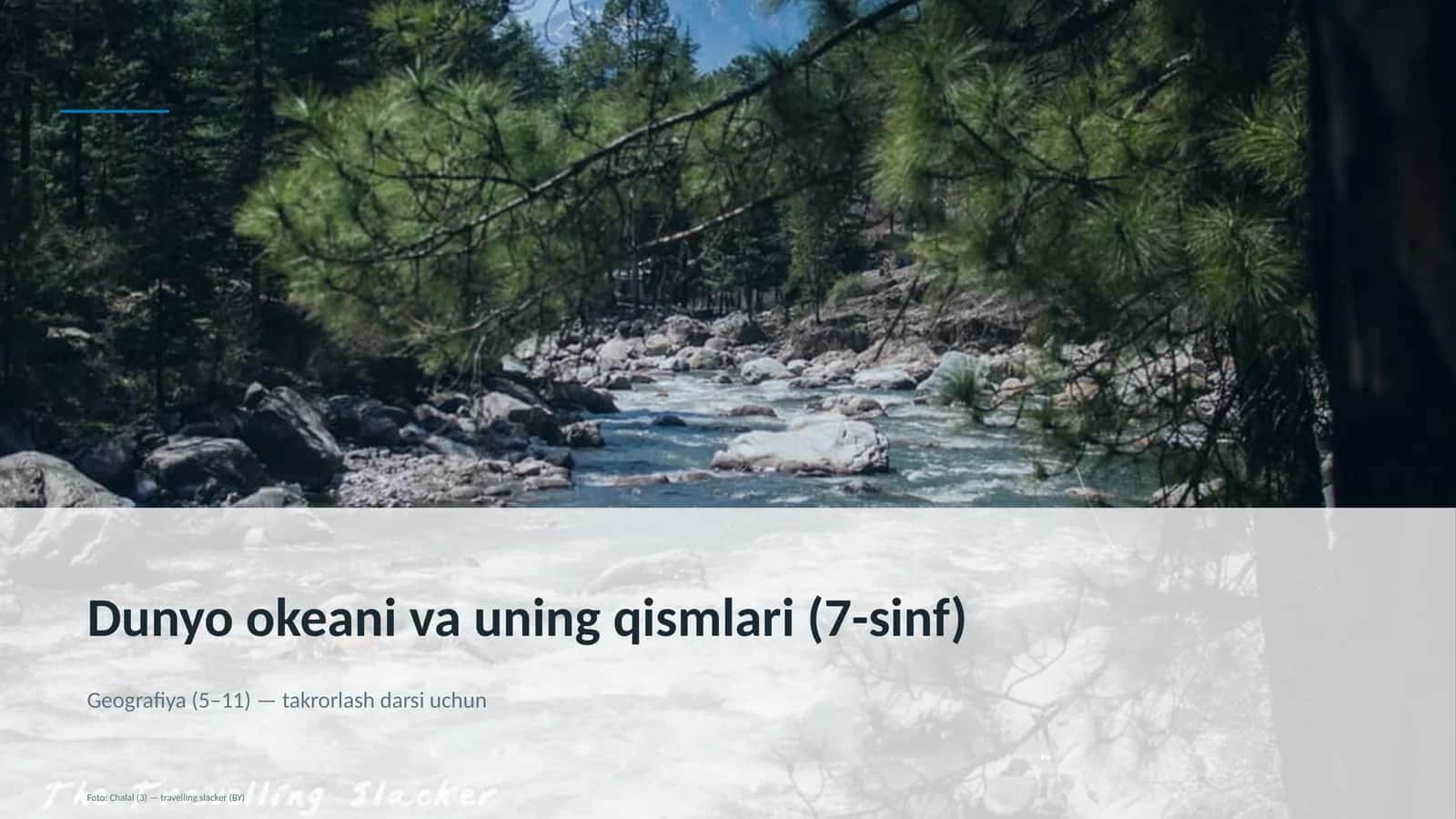 Dunyo okeani va uning qismlari (7-sinf)