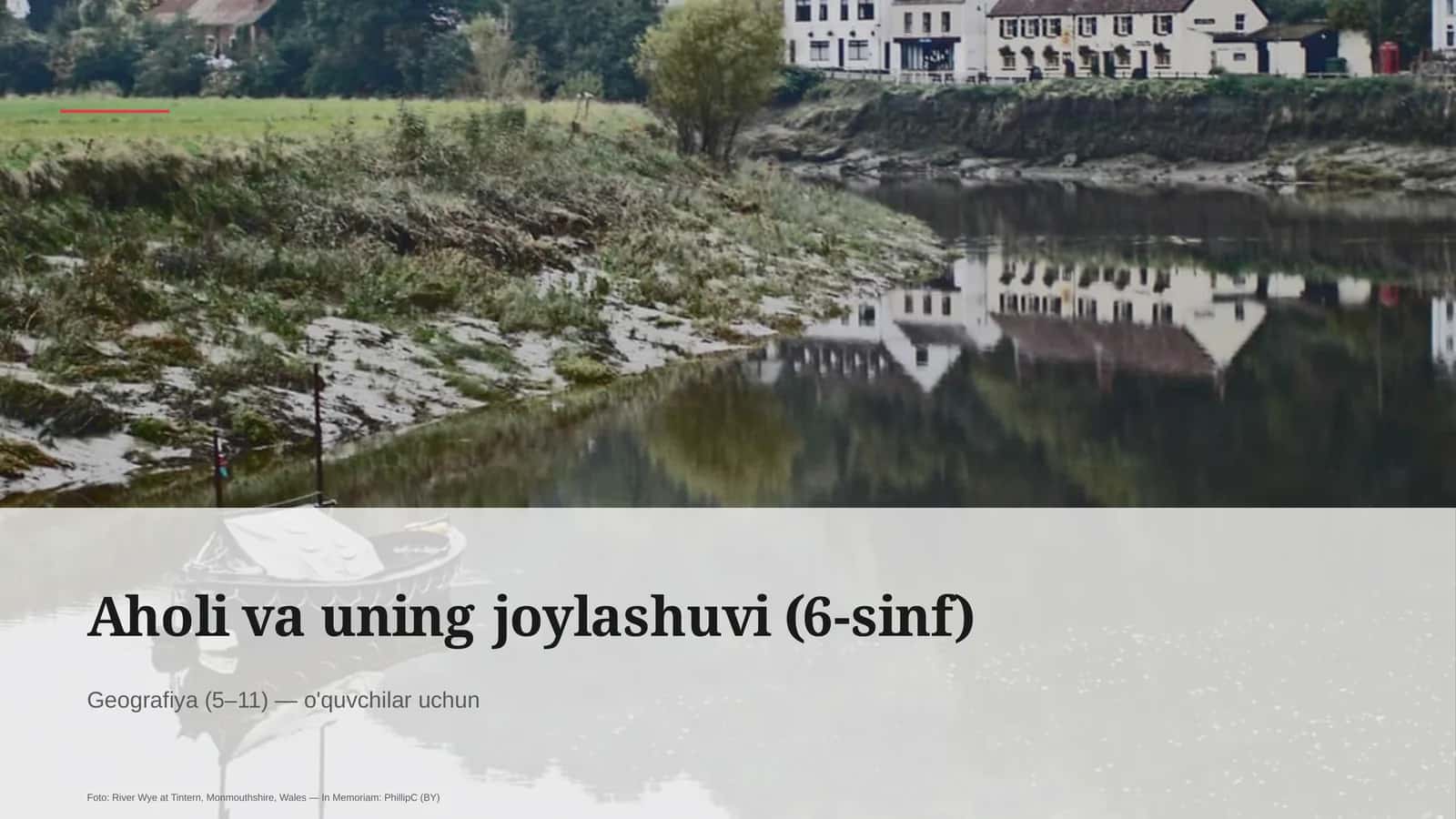 Aholi va uning joylashuvi (6-sinf)