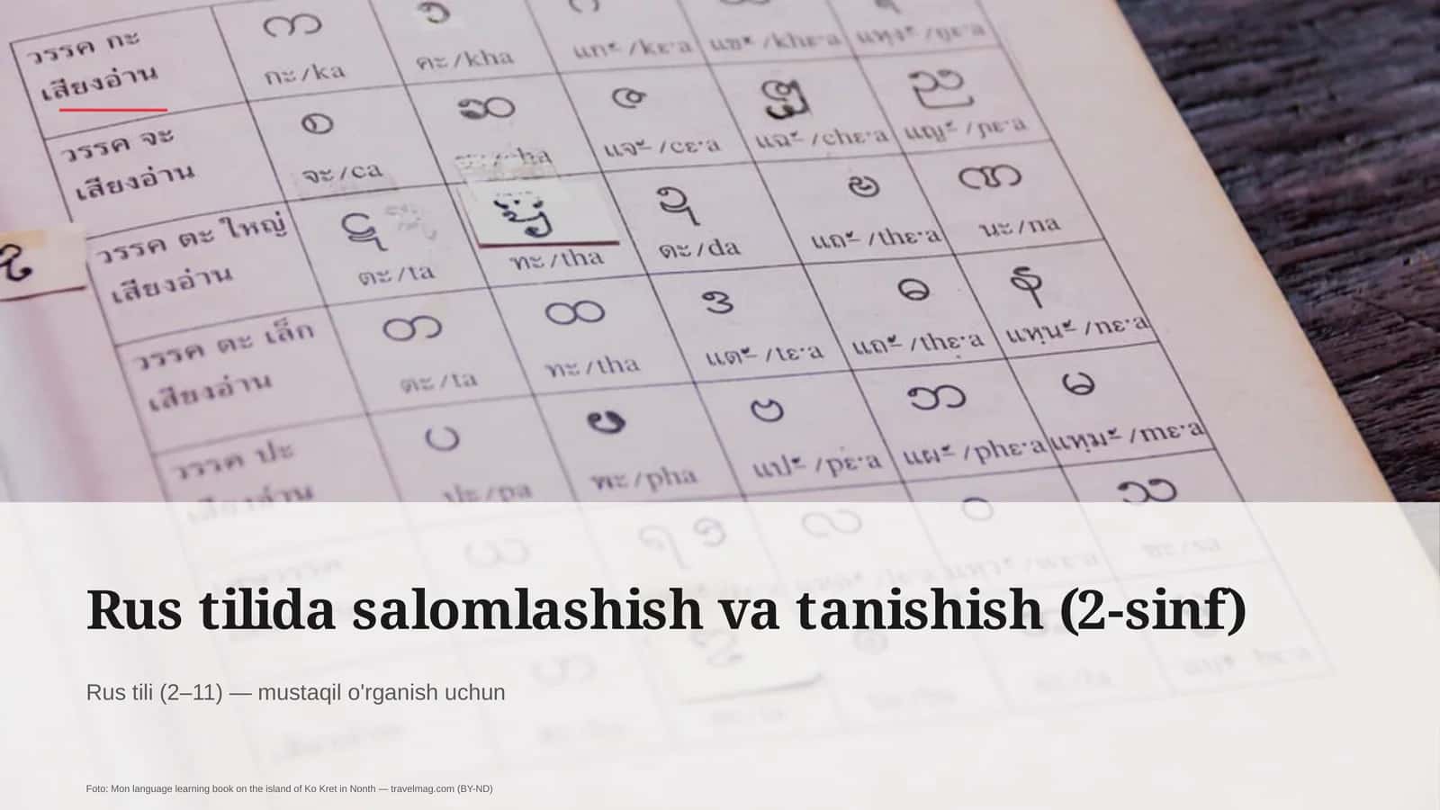 Rus tilida salomlashish va tanishish (2-sinf)
