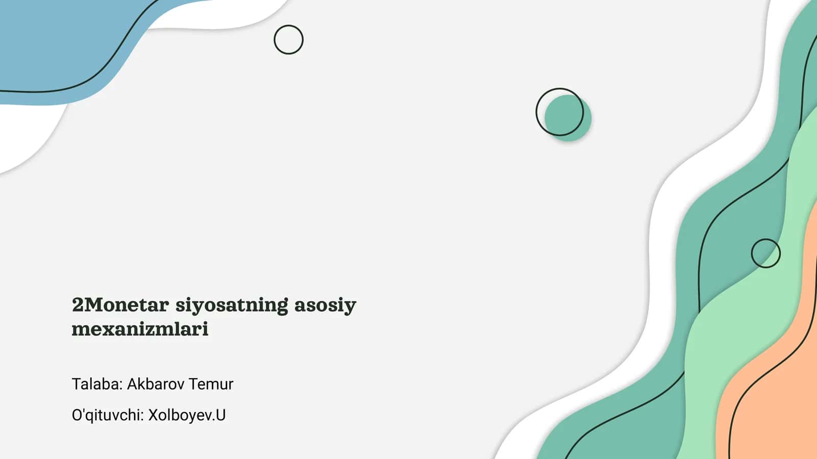 Monetar siyosatning asosiy mexanizmlari