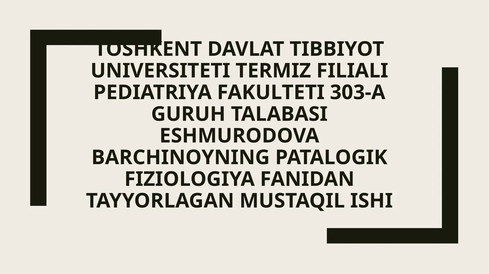 Umumiy infeksion jarayon haqida tushuncha