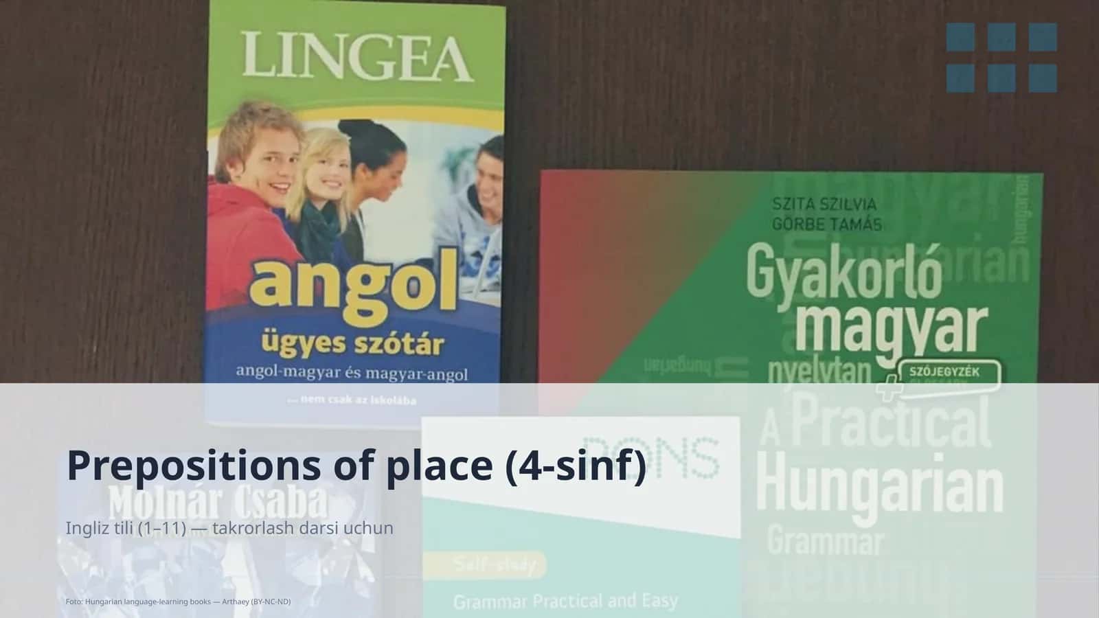 Prepositions of place (4-sinf)