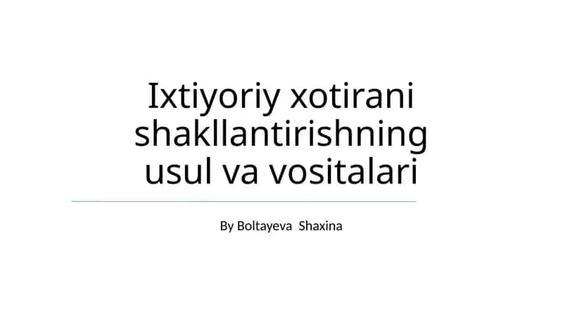 Samarali Xotira Mashqlari va Texnikalari
