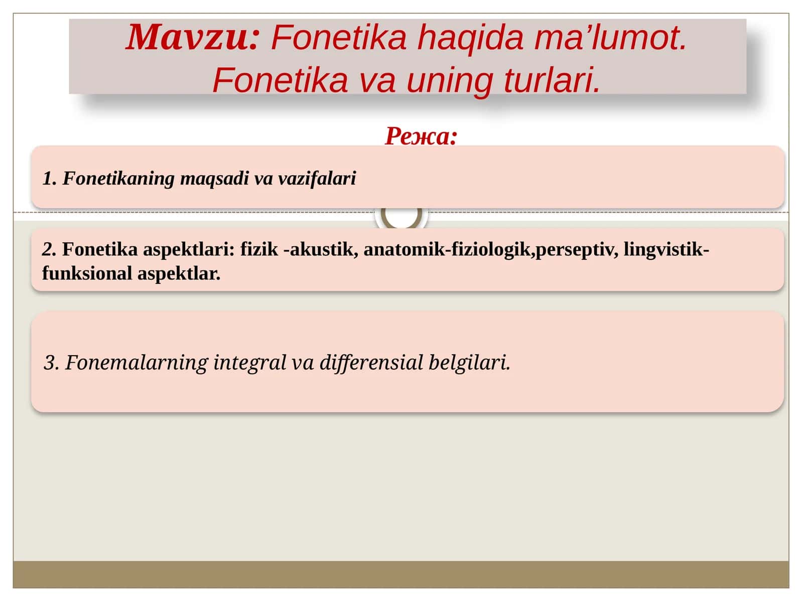 Fonetika haqida ma’lumot