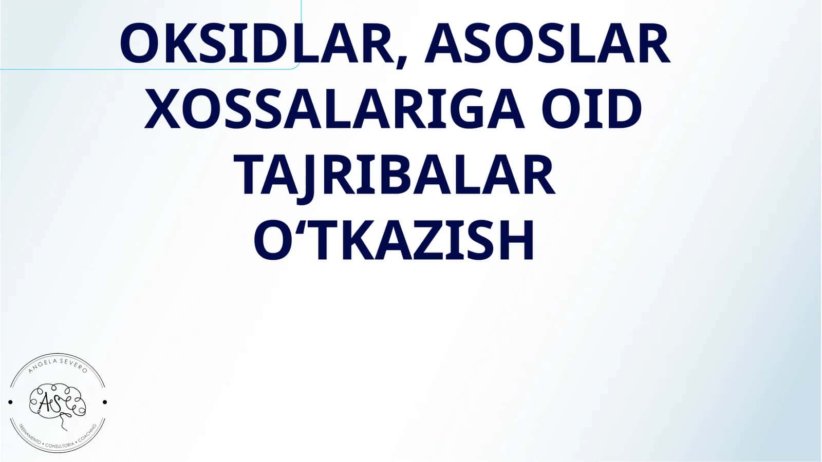 Oksidlar, asoslar xossalariga oid tajribalar oʻtkazish