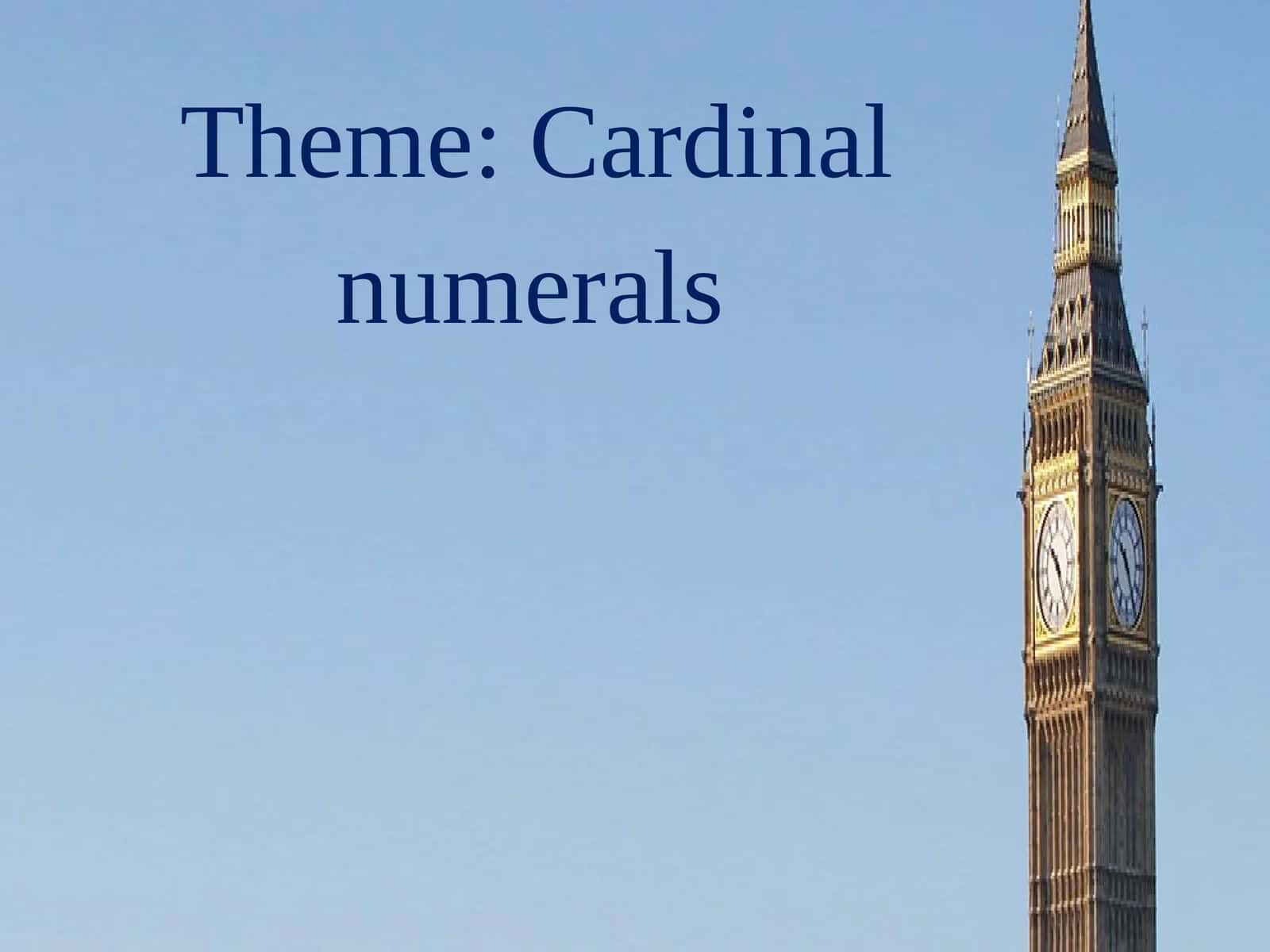 Cardinal numerals