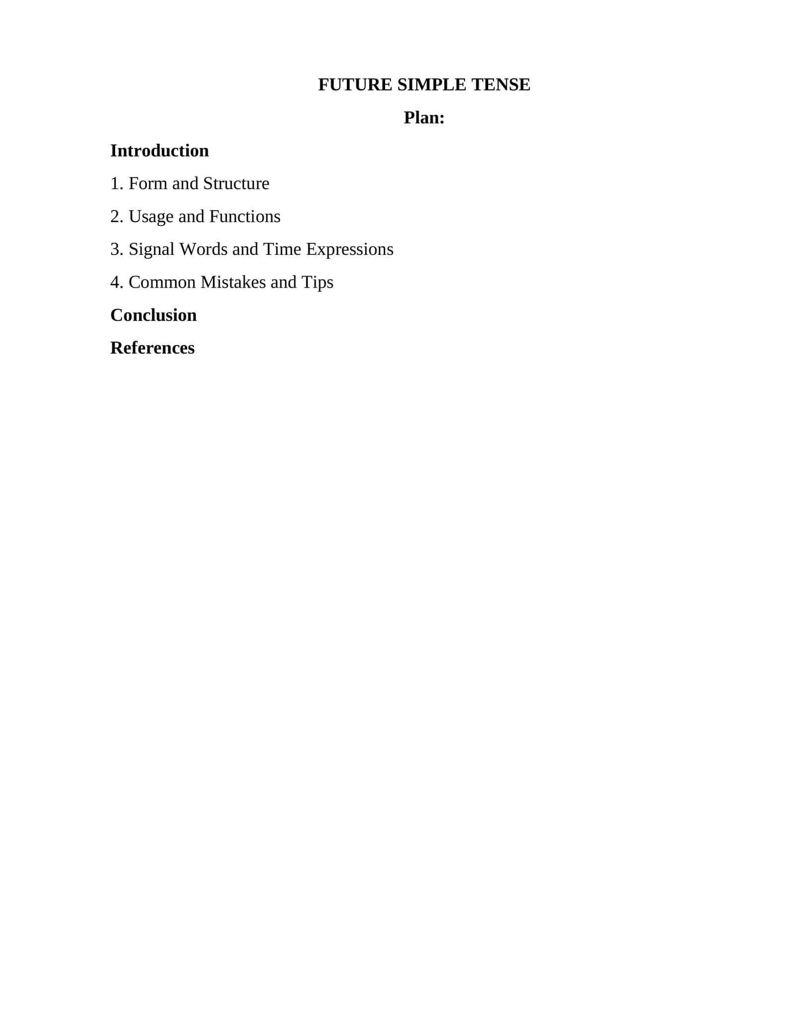 FUTURE SIMPLE TENSE