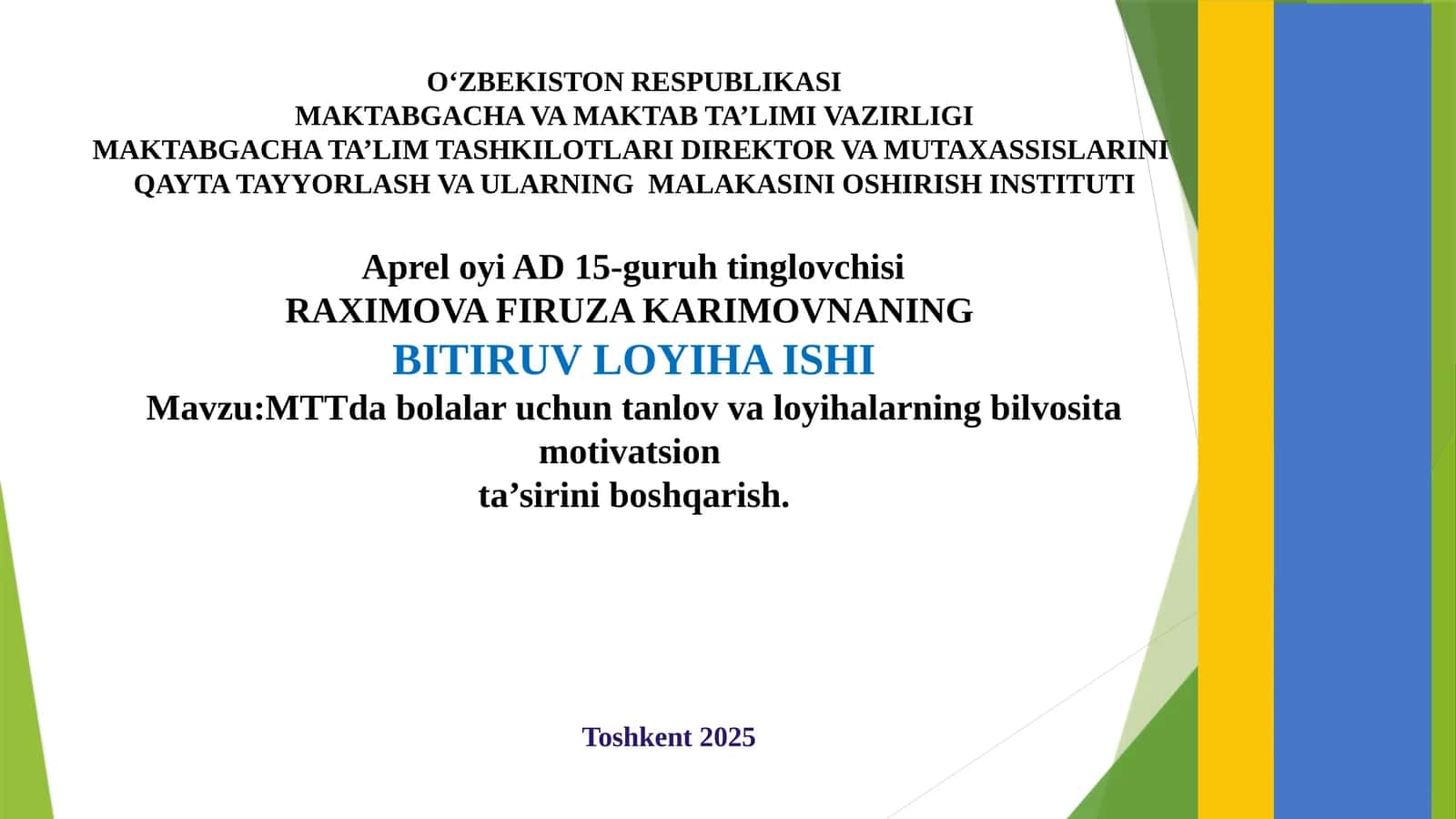 MTTdabolalaruchuntanlovvaloyihalarningbilvositamotivatsion