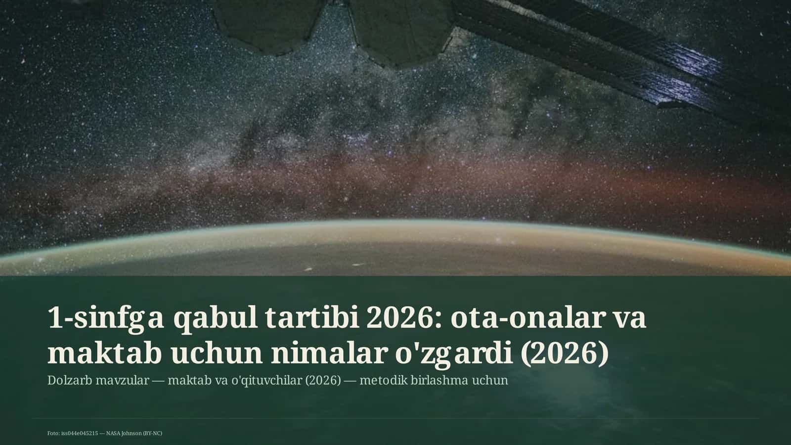 Dolzarb mavzular — maktab va o'qituvchilar (2026)