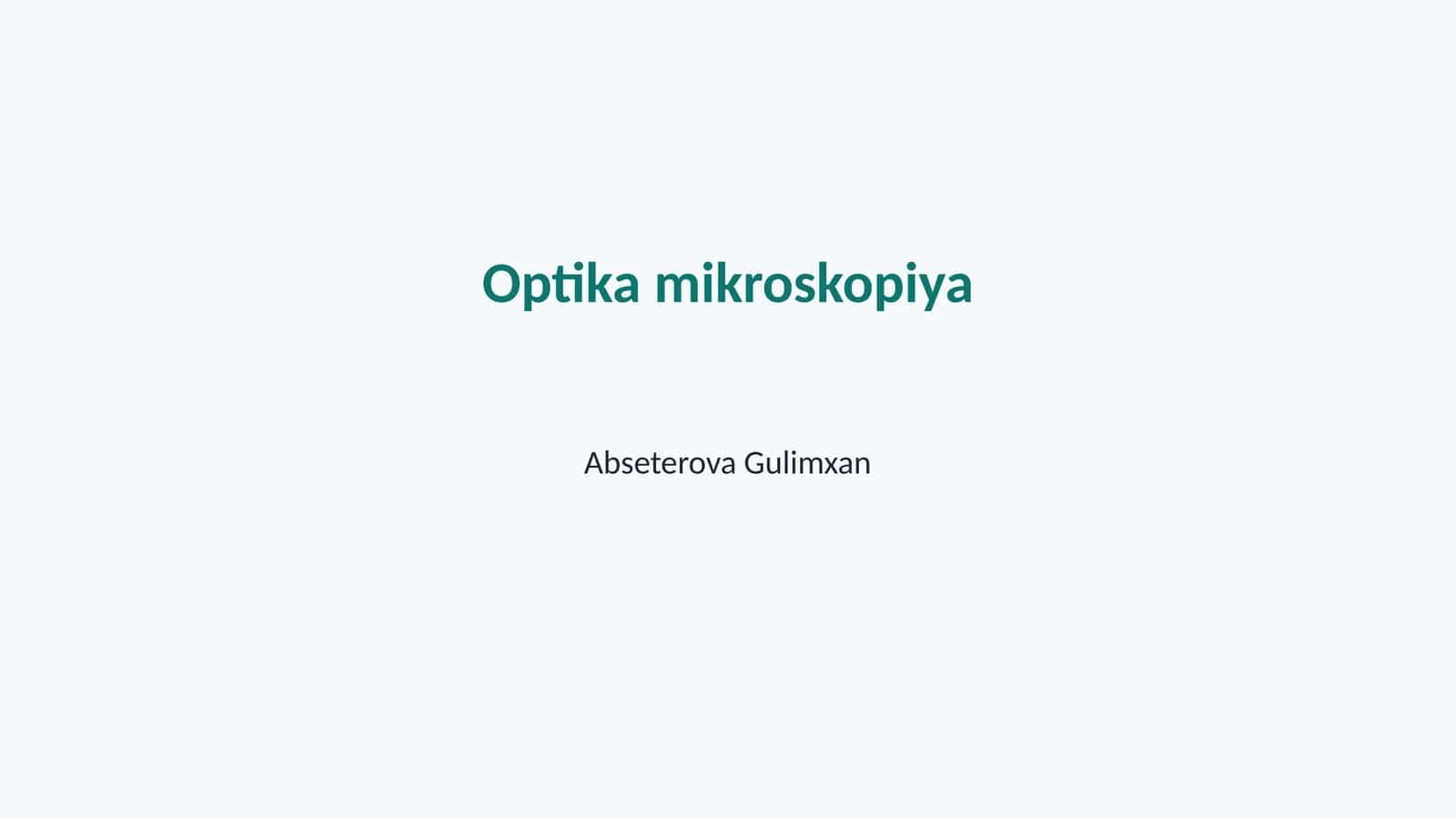Optika mikroskopiya