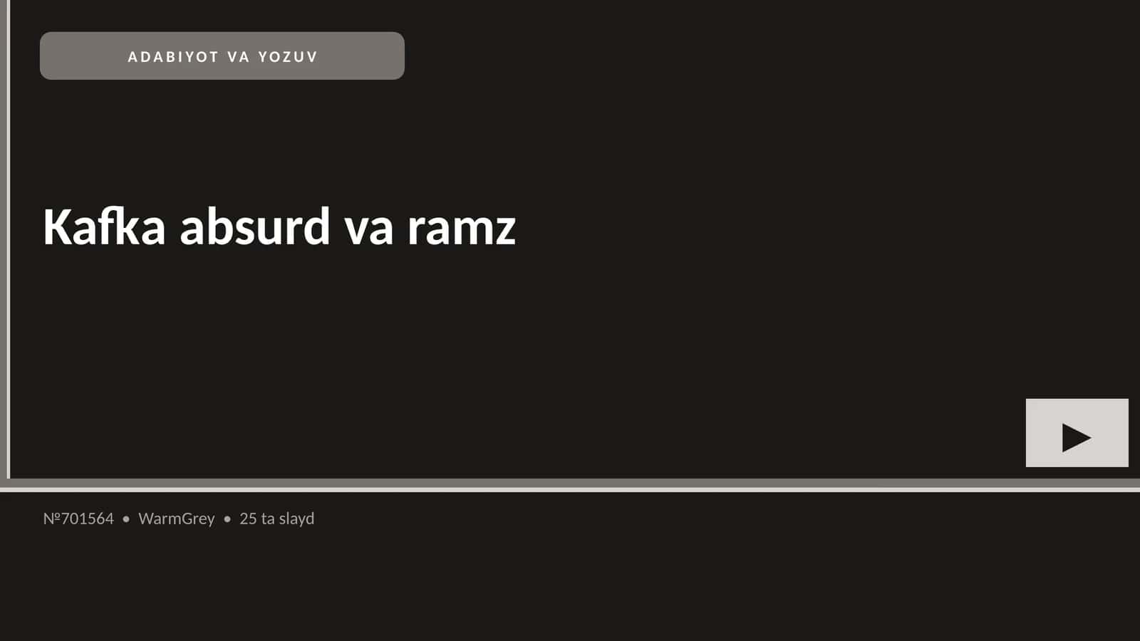 Kafka absurd va ramz