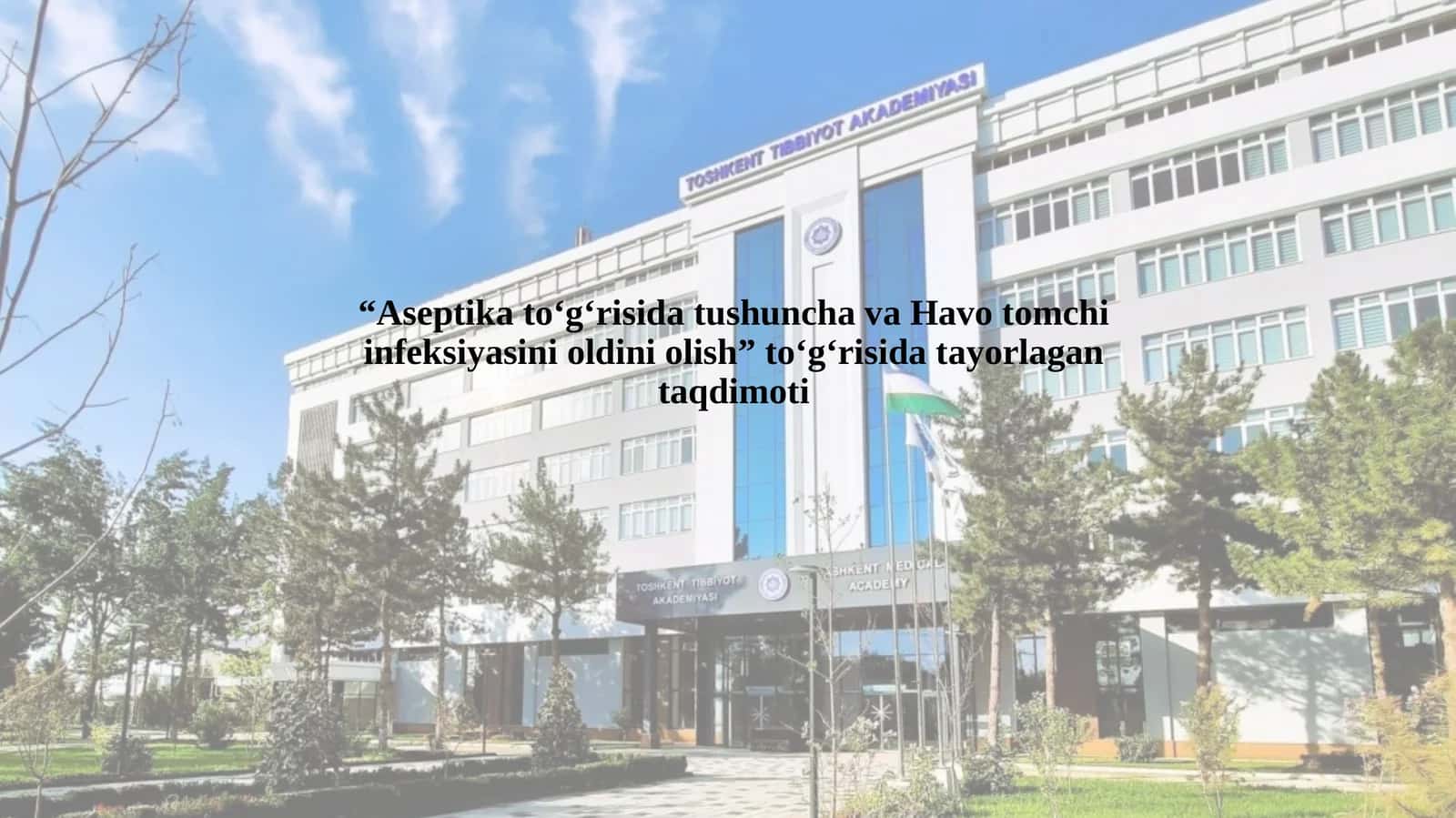 Aseptika va havo tomchi infektsiyalar