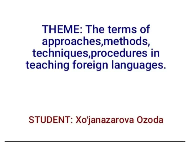 Teaching English at school