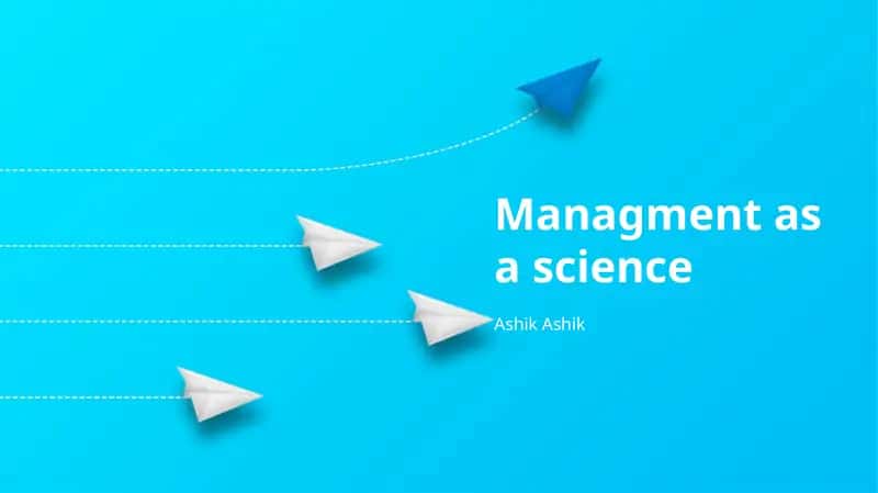 Management as a Science