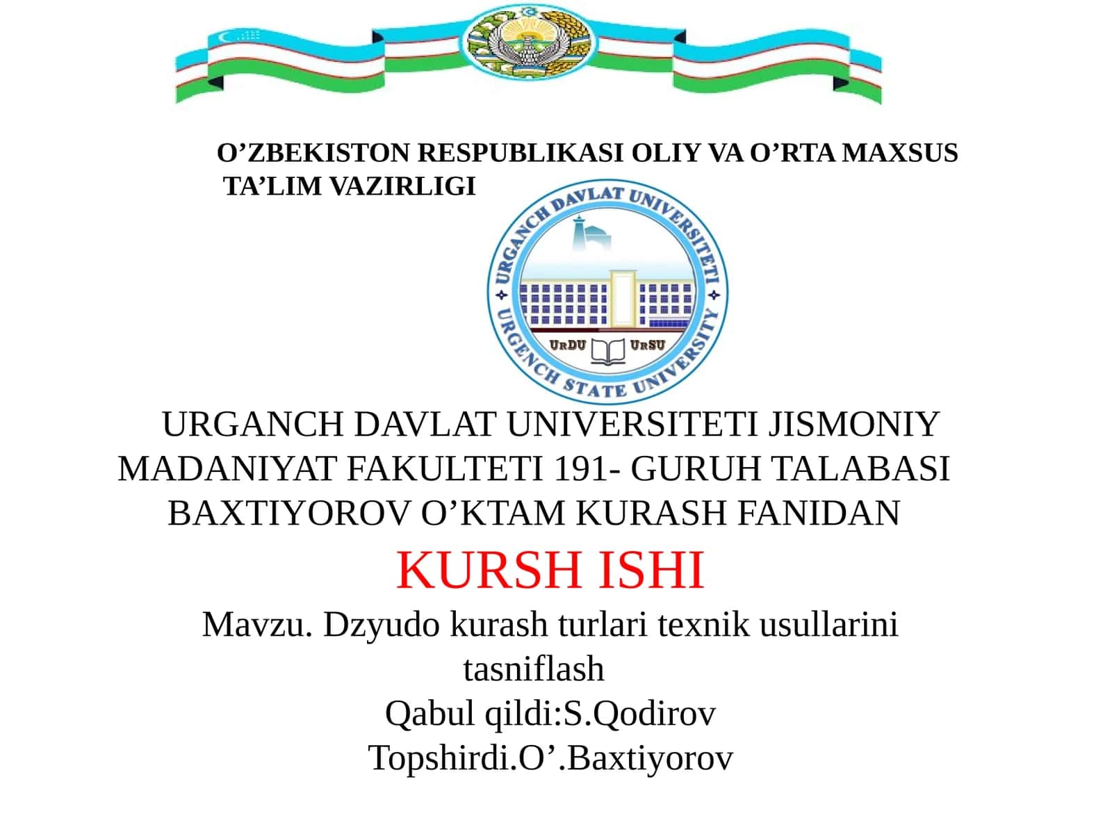 Dzyudo kurash turlari texnik usullarini tasniflash 1