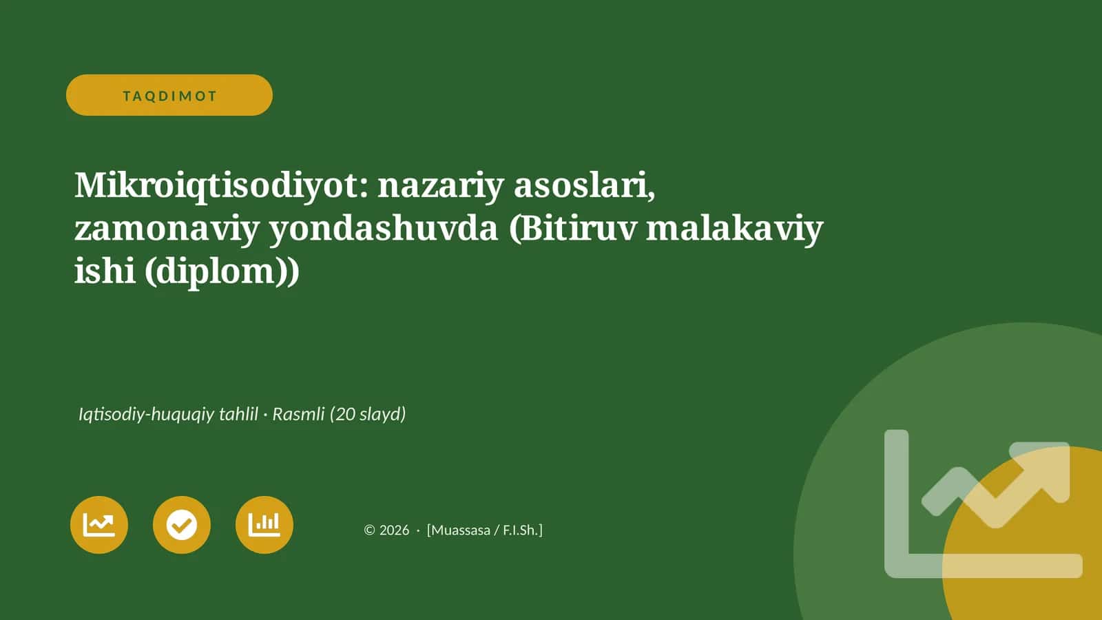 Mikroiqtisodiyot: nazariy asoslari, zamonaviy yondashuvda (Bitiruv malakaviy ishi (diplom))