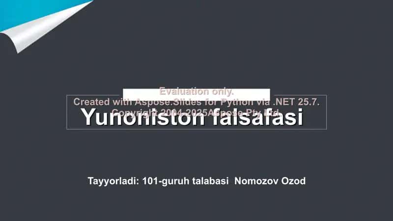 Yunoniston falsafasi