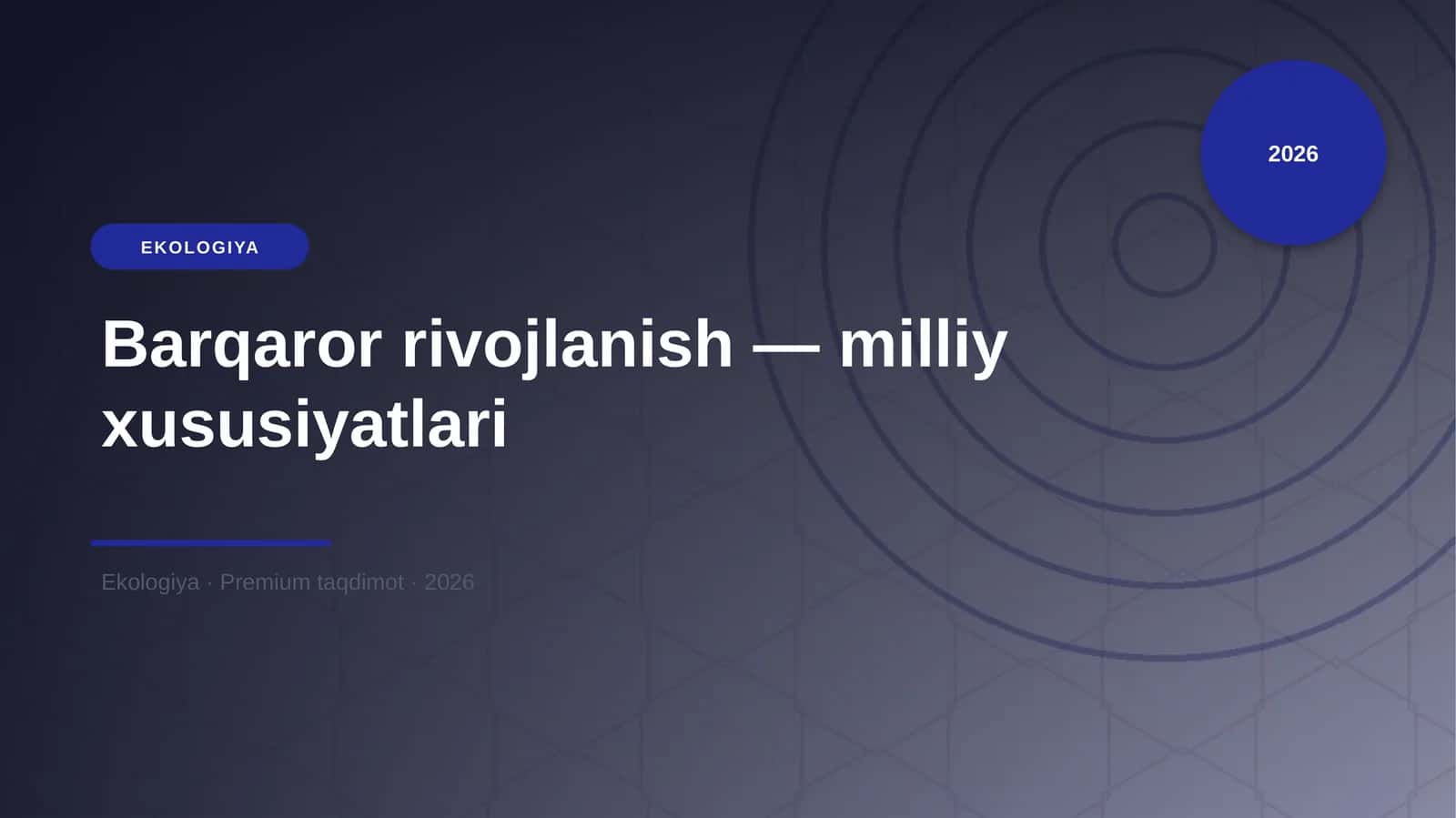 Barqaror rivojlanish — milliy xususiyatlari